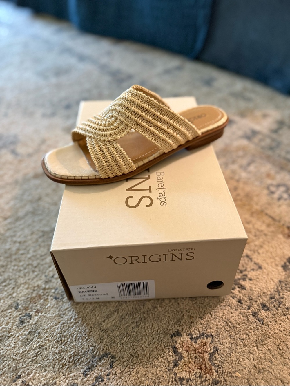 BareTraps Origins Navene Natural Woven Slide Sandals - Picture 7 of 7